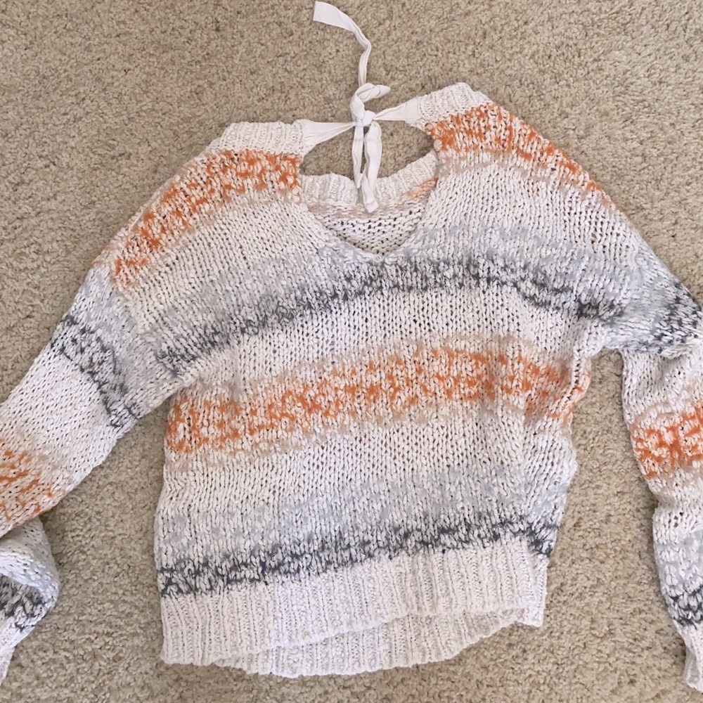 Multi color Anthropologie sweater🧡 - Picture 3 of 5
